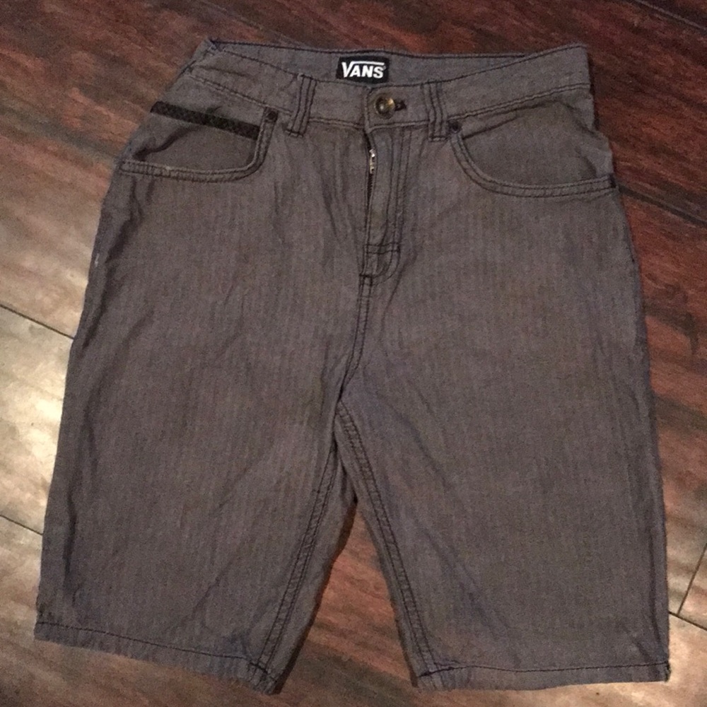 Boys Vans shorts size 16 grey with light stripes